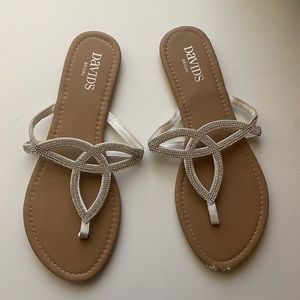 David’s Bridal Studded Sandals Size 9